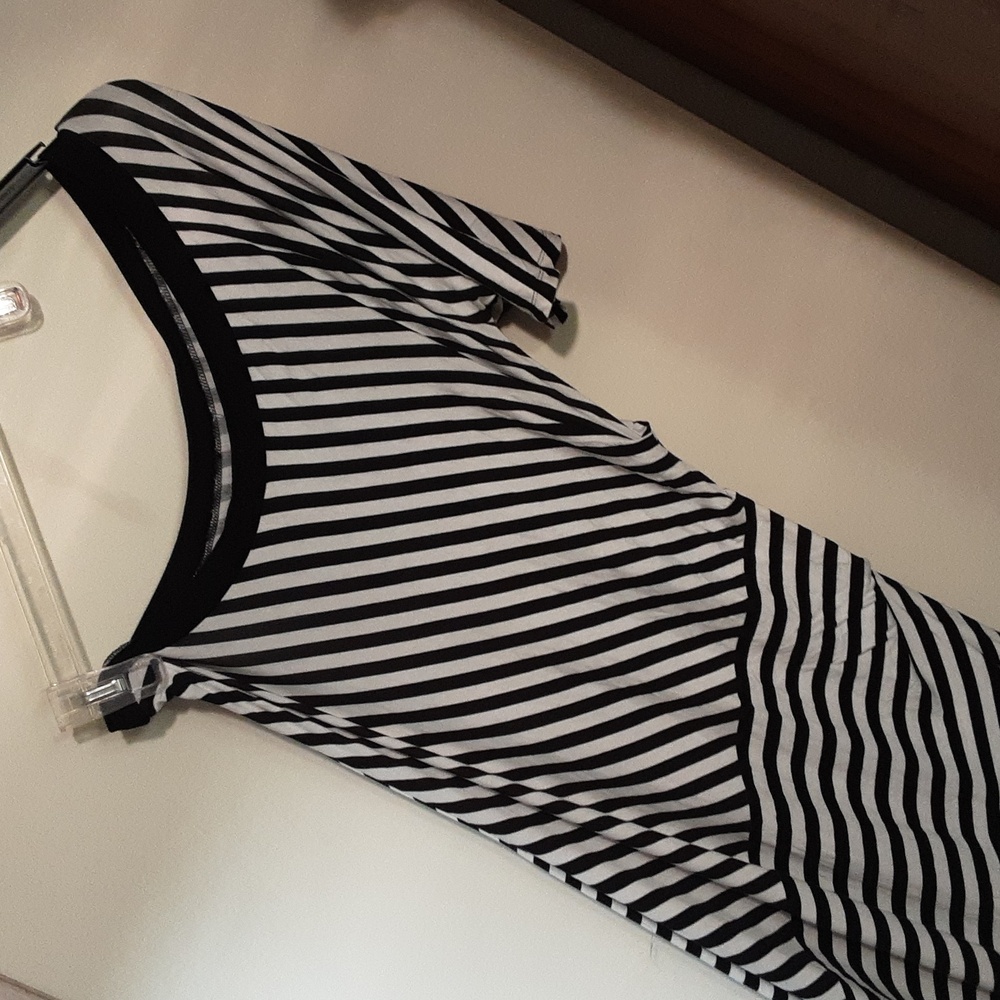 One shoulder striped maxi dress